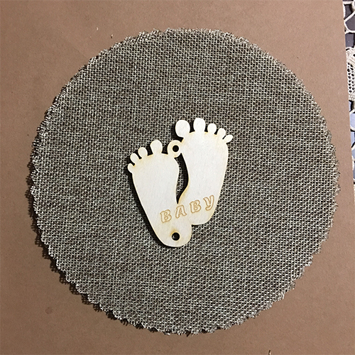 Wooden baby feet for keyring or magnet Wooden baby feet for keyring or magnet