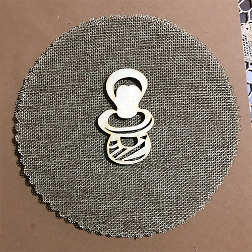 Wooden pacifier for keyring or magnet Wooden pacifier for keyring or magnet