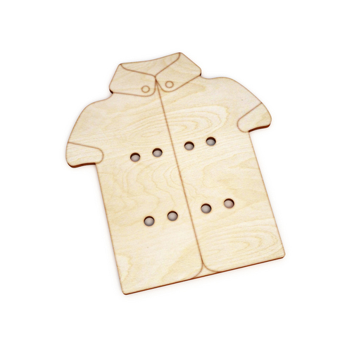 Wooden shirt for keyring or magnet Wooden shirt for keyring or magnet
