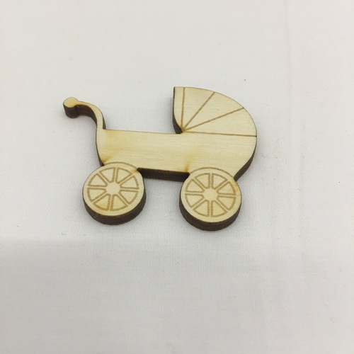 Wooden figure for keyring or magnet trolley