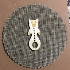 Wooden ratte for keyring or magnet