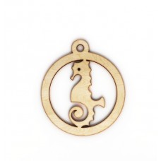 Wooden hippocampus pendatn