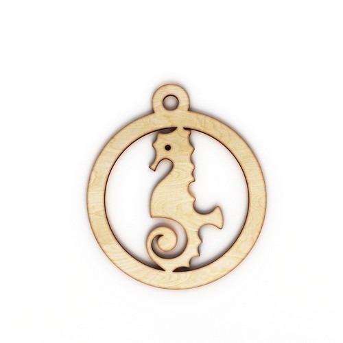 Wooden hippocampus pendatn Wooden hippocampus pendatn