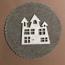 Wooden little house for keyring or magnet