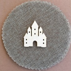 Wooden palace for keyring or magnet