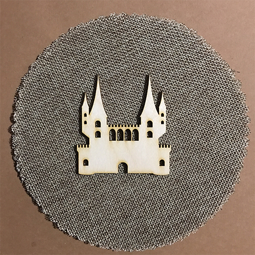 Wooden palace for keyring or magnet Wooden palace for keyring or magnet