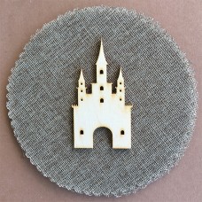 Wooden palace for keyring or magnet