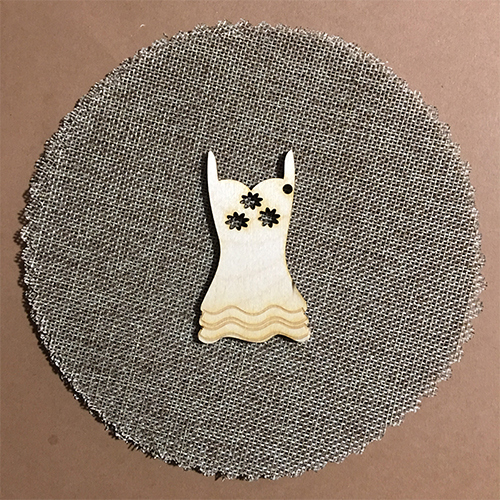 Wooden dress for keyring or magnet Wooden dress for keyring or magnet