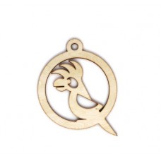 Wooden parrot pendant