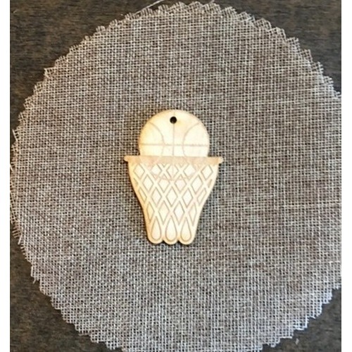 Wooden basketball for keyring or magnet