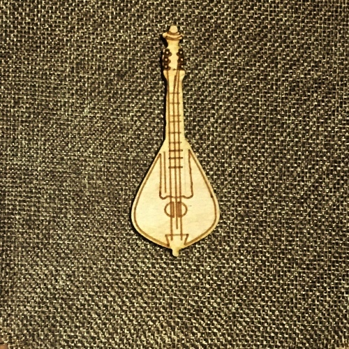 Wooden Cretan lyre for keyring or magnet Wooden Cretan lyre for keyring or magnet