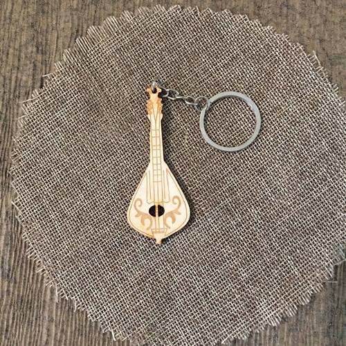 Wooden Cretan lyre for keyring or magnet Wooden Cretan lyre for keyring or magnet