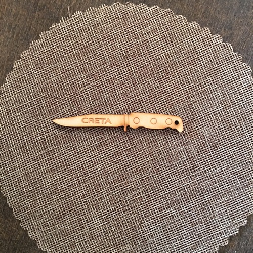Wooden Cretan knife for keyring or magnet