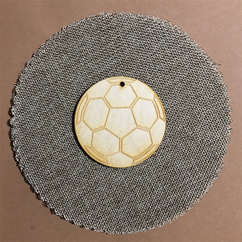 Wooden football for keyring or magnet Wooden football for keyring or magnet
