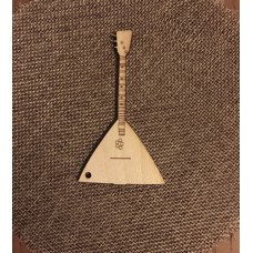 Wooden balalaica for keyring or magnet