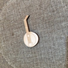 Wooden zither for keyring or magnet