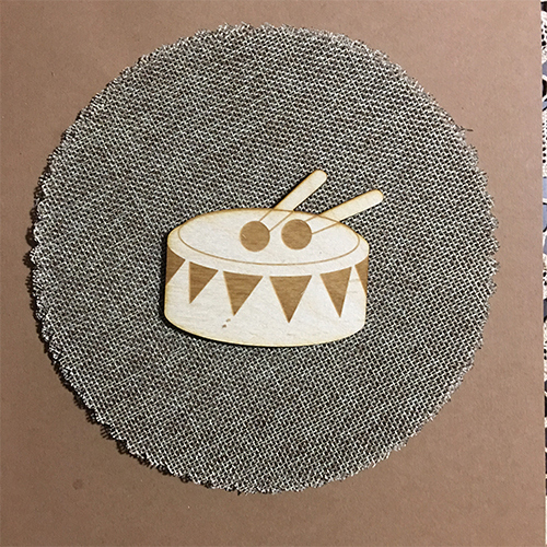 Wooden drum for keyring or magnet Wooden drum for keyring or magnet