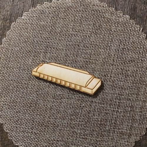 Wooden harmonica for keyring or magnet Wooden harmonica for keyring or magnet