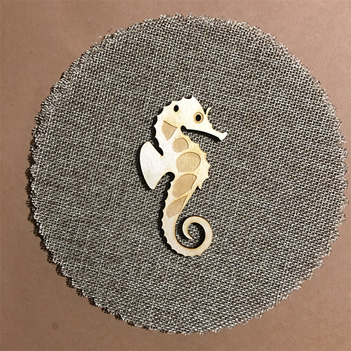 Wooden hippocampus for keyring or magnet Wooden hippocampus for keyring or magnet