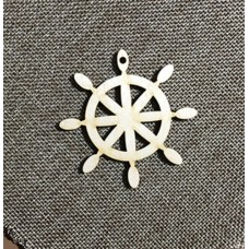 Wooden steering wheel for keyring or magnet