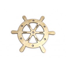 Wooden steering wheel for keyring or magnet