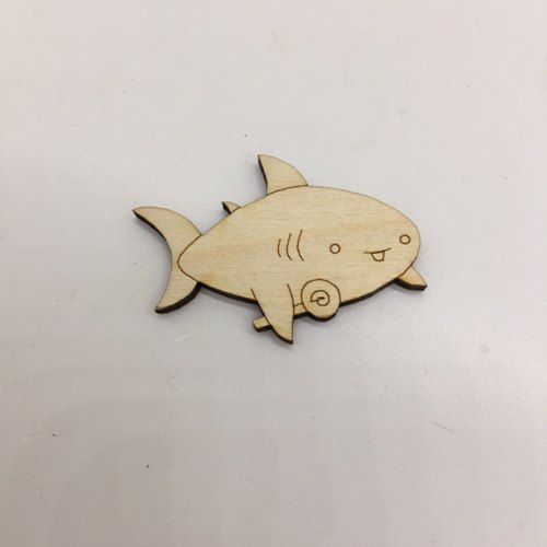 Wooden figure for keyring or magnet shark Wooden figure for keyring or magnet shark