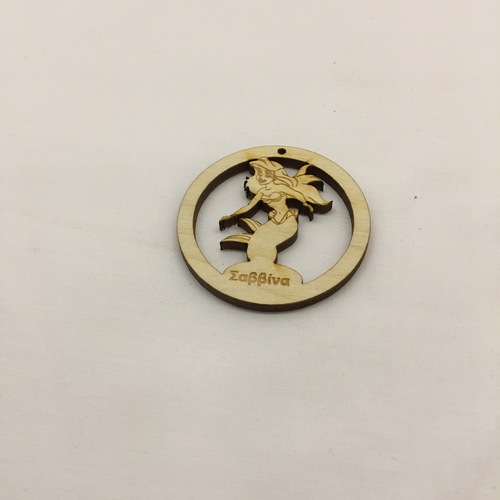 Wooden figure for keyring or magnet mermaid Wooden figure for keyring or magnet mermaid