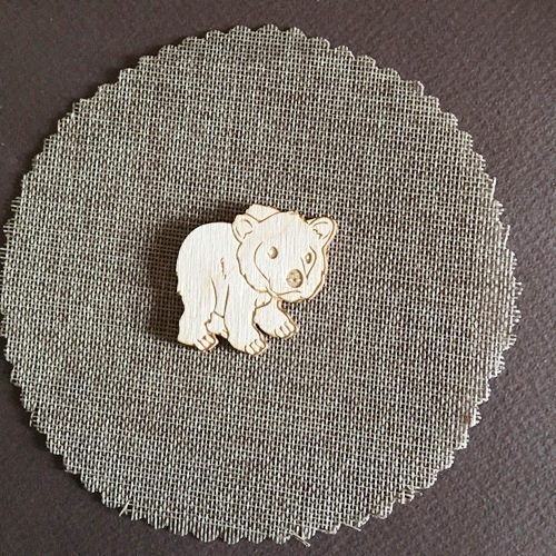 Wooden bear for keyring or magnet Wooden bear for keyring or magnet