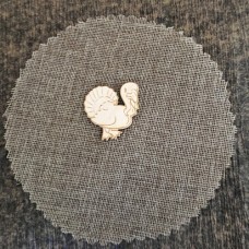 Wooden turkey for keyring or magnet