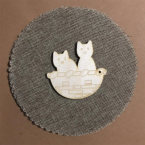 Wooden cats for keyring or magnet Wooden cats for keyring or magnet