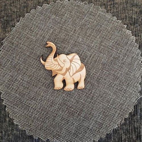 Wooden elephant for keyring or magnet Wooden elephant for keyring or magnet