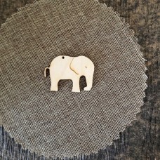 Wooden elephant for keyring or magnet