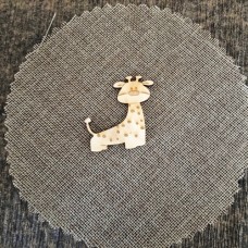 Wooden giraffe for keyring or magnet
