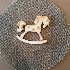 Wooden horse for keyring or magnet