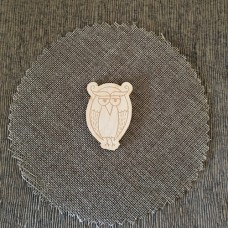 Wooden owl for keyring or magnet