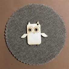 Wooden owl for keyring or magnet