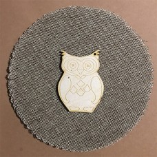 Wooden owl for keyring or magnet