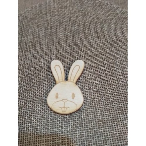 Wooden rabbit for keyring or magnet Wooden rabbit for keyring or magnet