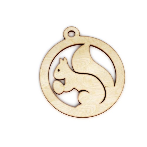 Wooden squirrel for keyring or magnet Wooden squirrel for keyring or magnet