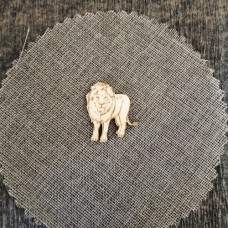 Wooden lion for keyring or magnet