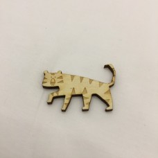 Wooden Tiger for keyring or magnet