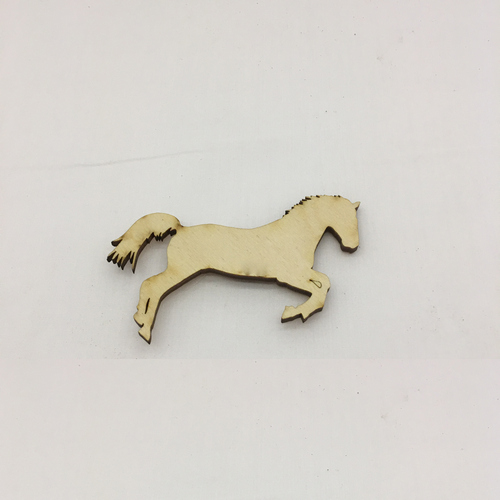 Wooden Horse for keyring or magnet