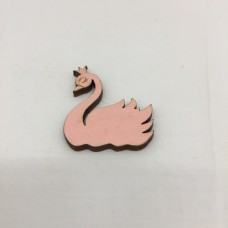 Wooden Swan for keyring or magnet