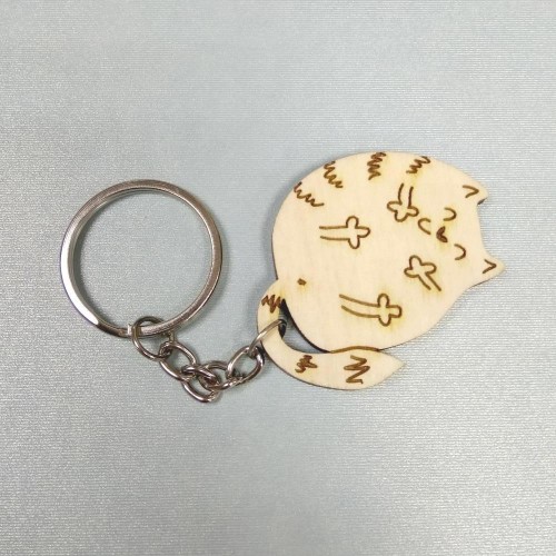 Wooden Cat for keyring or magnet Wooden Cat for keyring or magnet