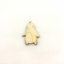 Wooden Penguin for keyring or magnet
