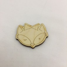 Wooden Fox for keyring or magnet