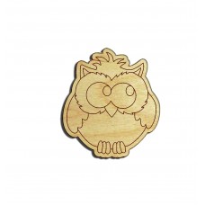 Wooden Owl for keyring or magnet