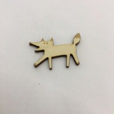 Wooden Fox for keyring or magnet