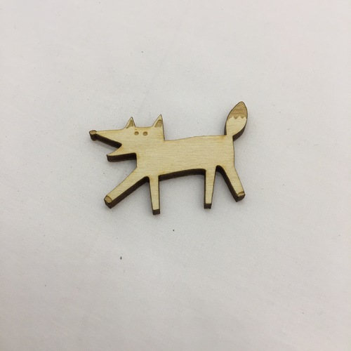 Wooden Fox for keyring or magnet Wooden Fox for keyring or magnet