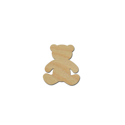Wooden Bear for keyring or magnet